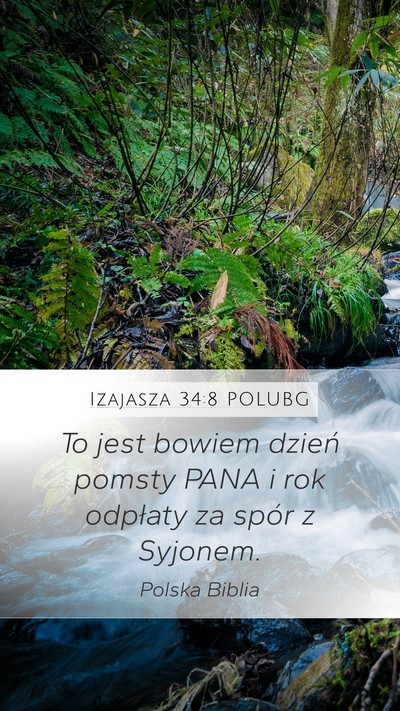 Izajasza 34:8 POLUBG Bible Verse Image