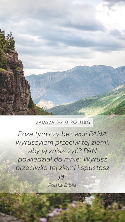 Izajasza 36:10 POLUBG Bible Verse Image