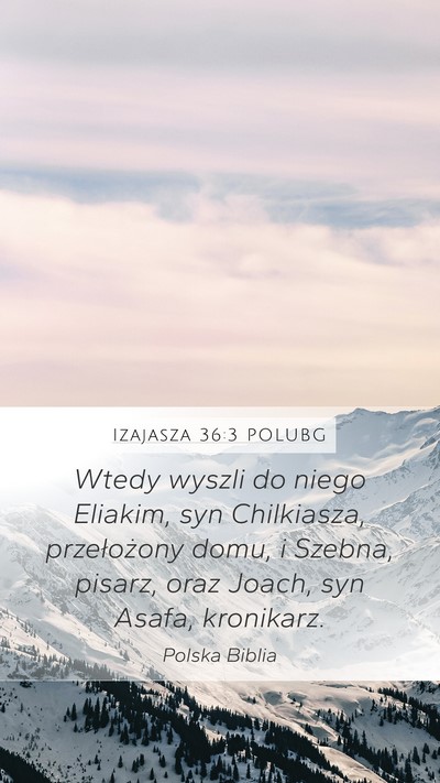Izajasza 36:3 POLUBG Bible Verse Image