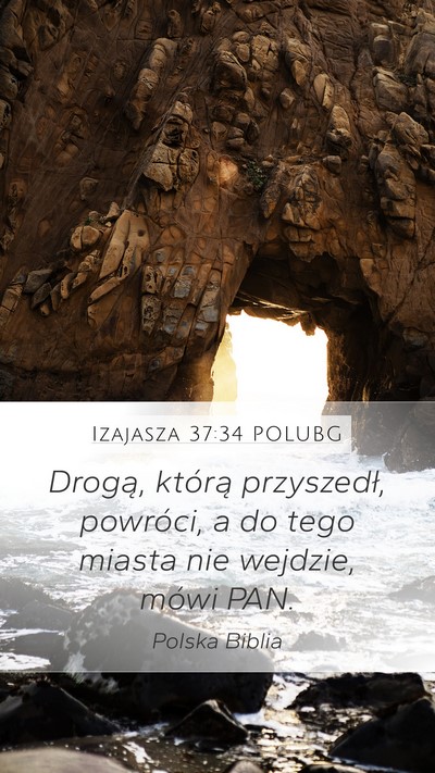 Izajasza 37:34 POLUBG Bible Verse Image