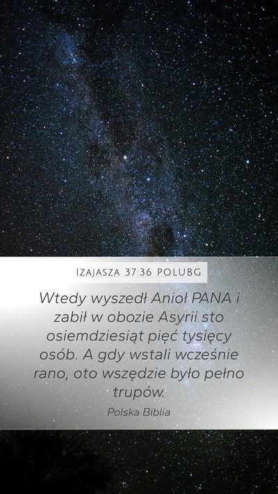 Izajasza 37:36 POLUBG Bible Verse Image