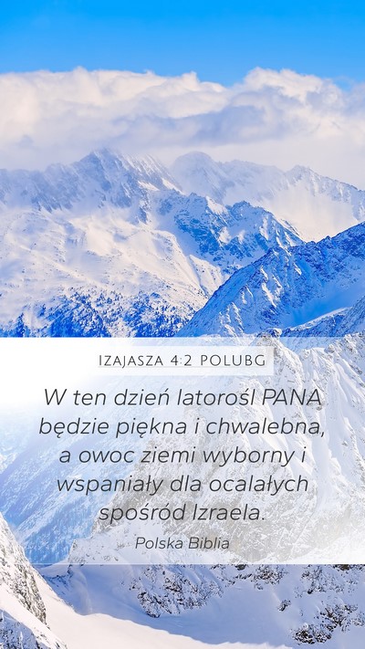 Izajasza 4:2 POLUBG Bible Verse Image