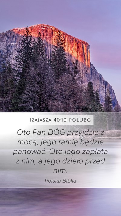 Izajasza 40:10 POLUBG Bible Verse Image