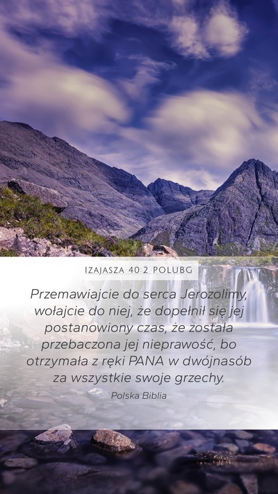 Izajasza 40:2 POLUBG Bible Verse Image