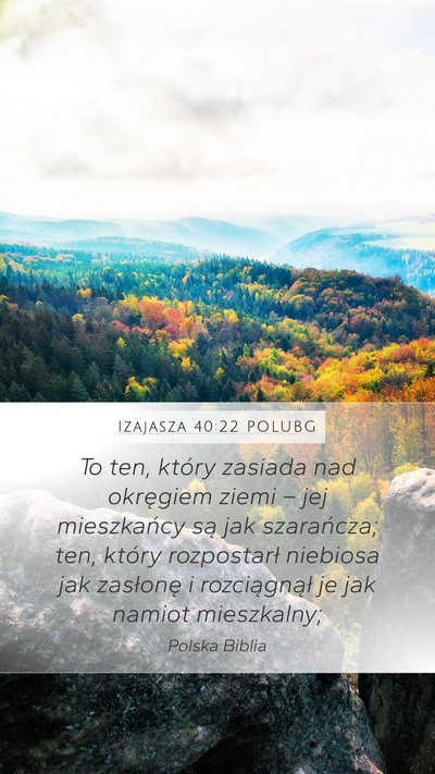 Izajasza 40:22 POLUBG Bible Verse Image