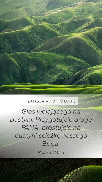 Izajasza 40:3 POLUBG Bible Verse Image