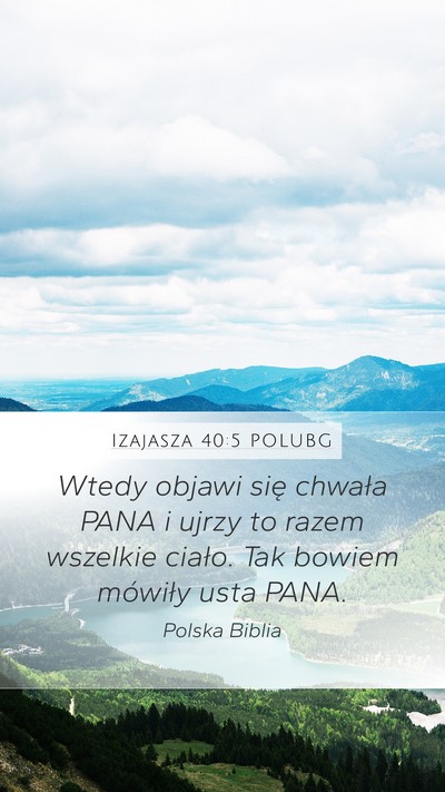 Izajasza 40:5 POLUBG Bible Verse Image