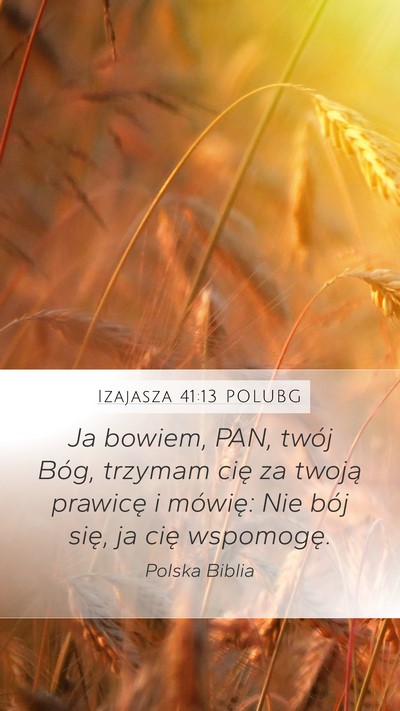 Izajasza 41:13 POLUBG Bible Verse Image
