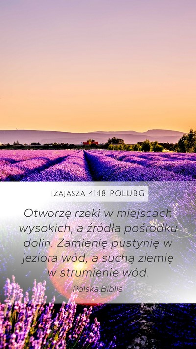 Izajasza 41:18 POLUBG Bible Verse Image