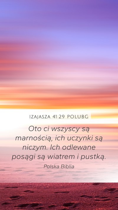 Izajasza 41:29 POLUBG Bible Verse Image