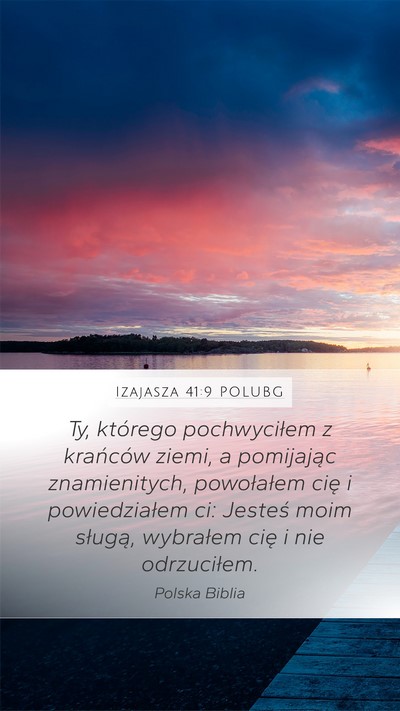 Izajasza 41:9 POLUBG Bible Verse Image