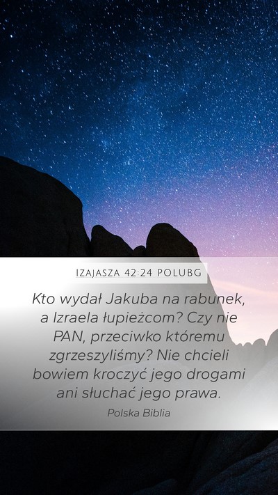 Izajasza 42:24 POLUBG Bible Verse Image