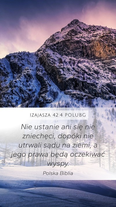 Izajasza 42:4 POLUBG Bible Verse Image