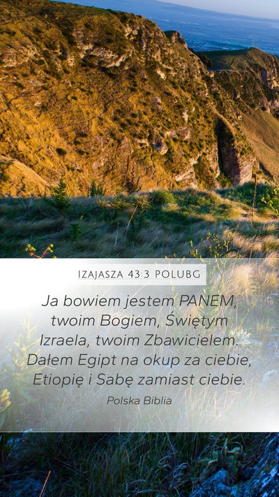 Izajasza 43:3 POLUBG Bible Verse Image