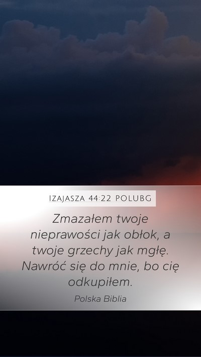 Izajasza 44:22 POLUBG Bible Verse Image