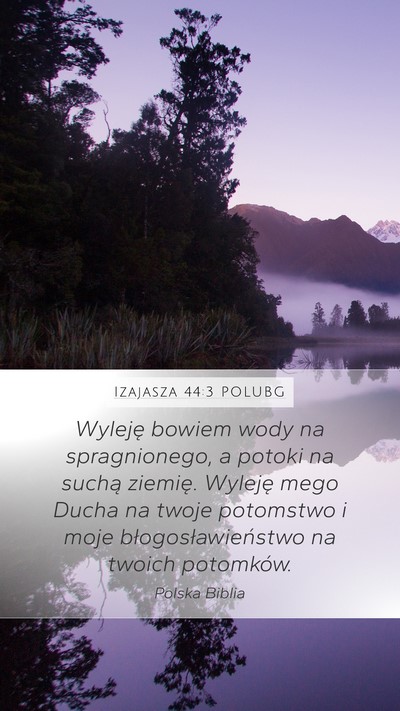 Izajasza 44:3 POLUBG Bible Verse Image