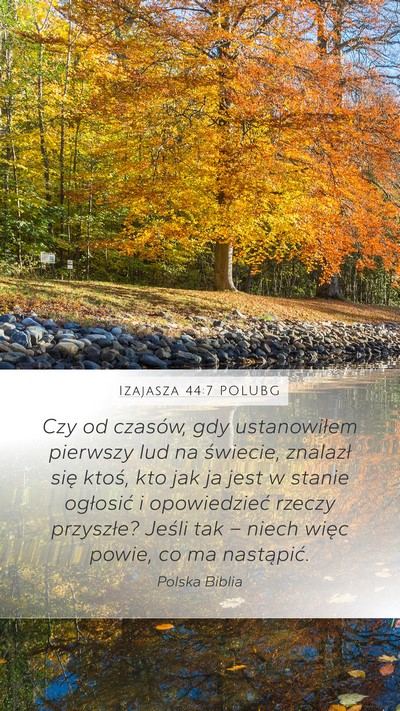 Izajasza 44:7 POLUBG Bible Verse Image