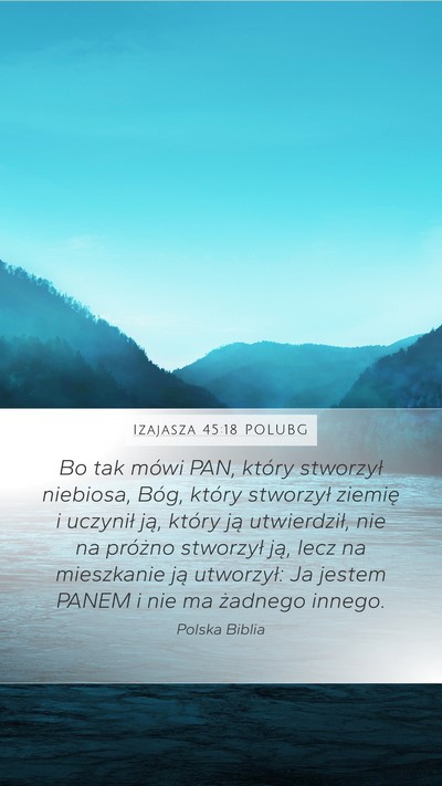 Izajasza 45:18 POLUBG Bible Verse Image