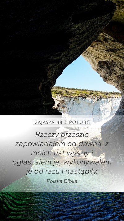 Izajasza 48:3 POLUBG Bible Verse Image