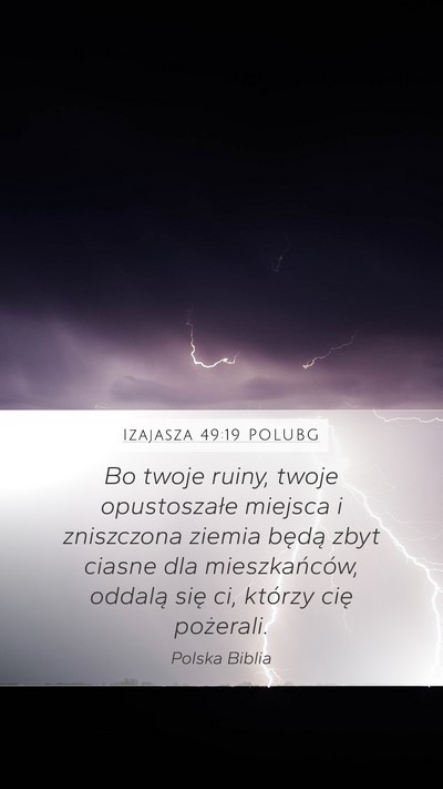 Izajasza 49:19 POLUBG Bible Verse Image