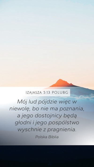 Izajasza 5:13 POLUBG Bible Verse Image