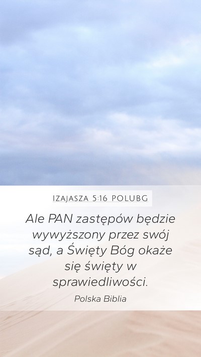 Izajasza 5:16 POLUBG Bible Verse Image