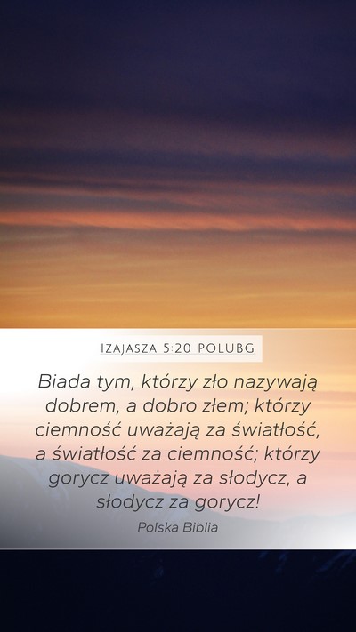 Izajasza 5:20 POLUBG Bible Verse Image