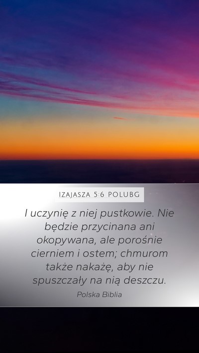 Izajasza 5:6 POLUBG Bible Verse Image