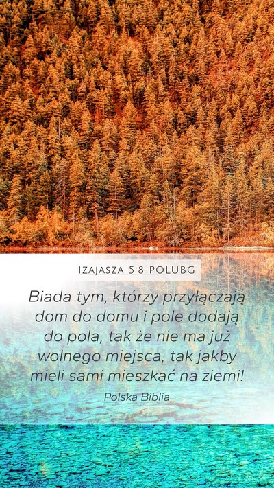 Izajasza 5:8 POLUBG Bible Verse Image