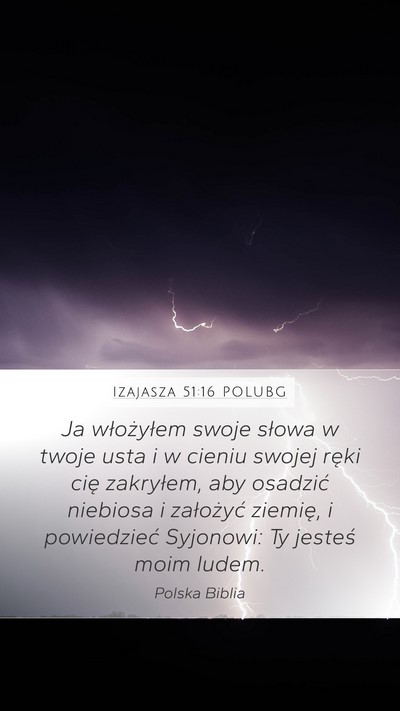 Izajasza 51:16 POLUBG Bible Verse Image