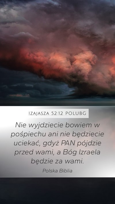 Izajasza 52:12 POLUBG Bible Verse Image