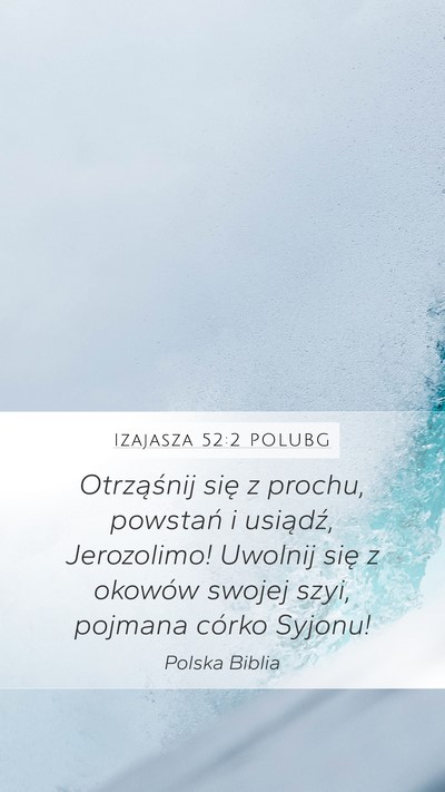 Izajasza 52:2 POLUBG Bible Verse Image