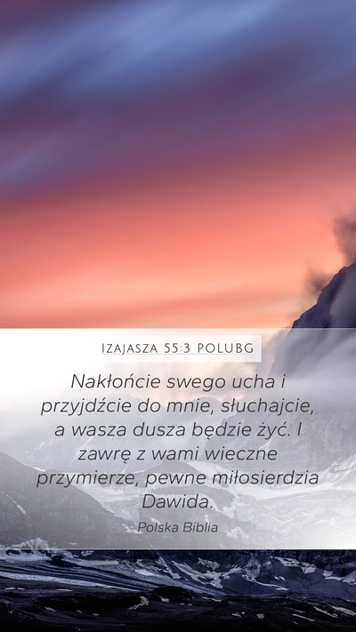 Izajasza 55:3 POLUBG Bible Verse Image