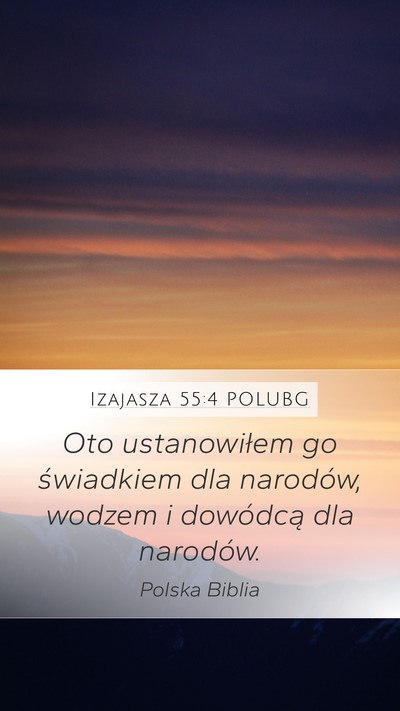 Izajasza 55:4 POLUBG Bible Verse Image