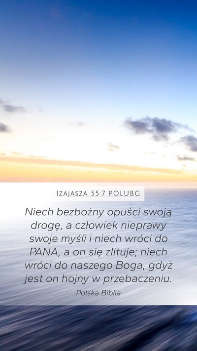 Izajasza 55:7 POLUBG Bible Verse Image