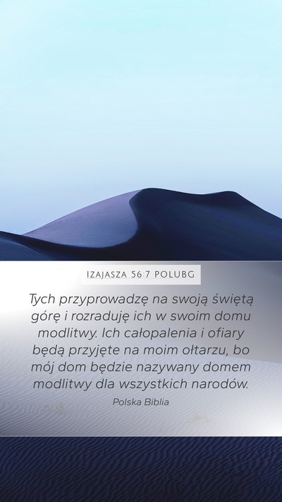 Izajasza 56:7 POLUBG Bible Verse Image