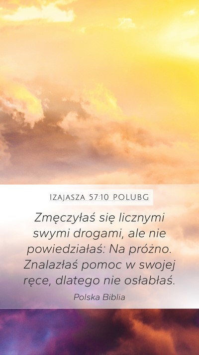 Izajasza 57:10 POLUBG Bible Verse Image