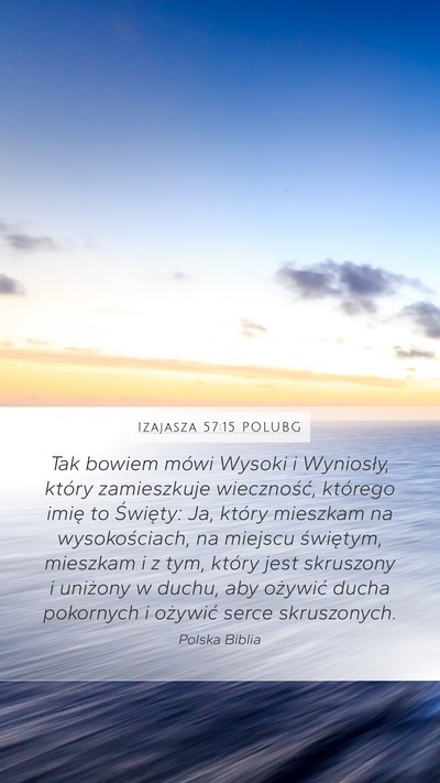 Izajasza 57:15 POLUBG Bible Verse Image