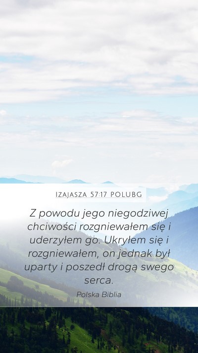 Izajasza 57:17 POLUBG Bible Verse Image