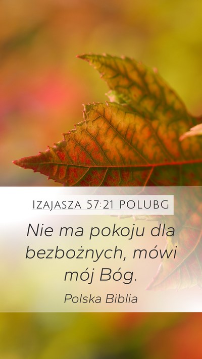 Izajasza 57:21 POLUBG Bible Verse Image