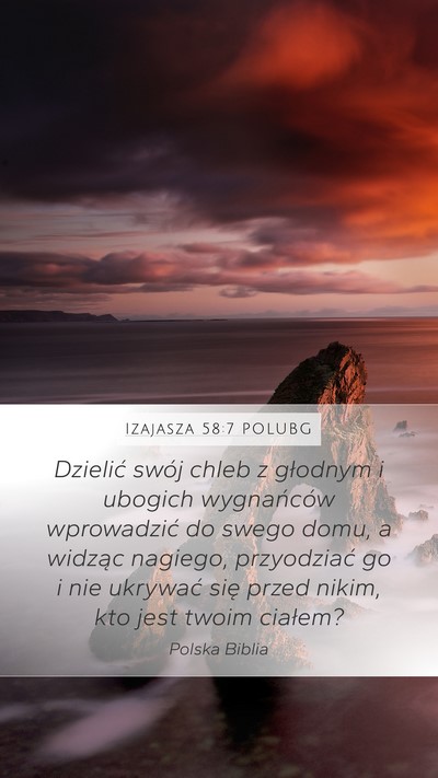 Izajasza 58:7 POLUBG Bible Verse Image