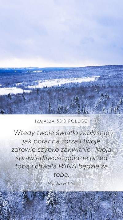 Izajasza 58:8 POLUBG Bible Verse Image