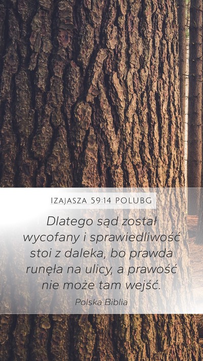 Izajasza 59:14 POLUBG Bible Verse Image