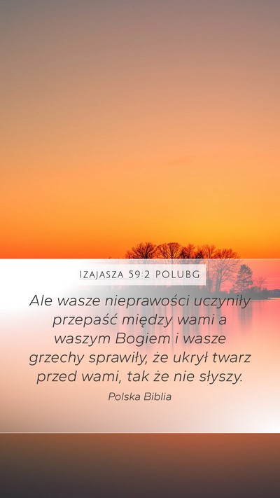 Izajasza 59:2 POLUBG Bible Verse Image