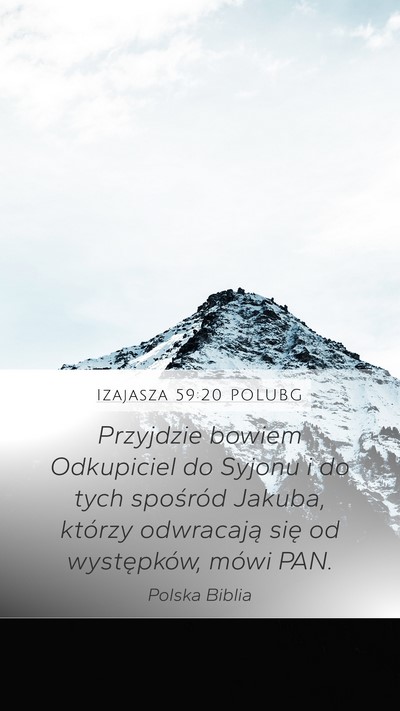 Izajasza 59:20 POLUBG Bible Verse Image