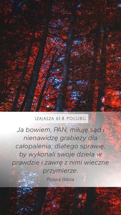 Izajasza 61:8 POLUBG Bible Verse Image
