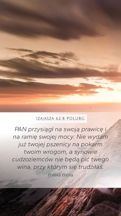Izajasza 62:8 POLUBG Bible Verse Image