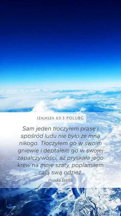 Izajasza 63:3 POLUBG Bible Verse Image