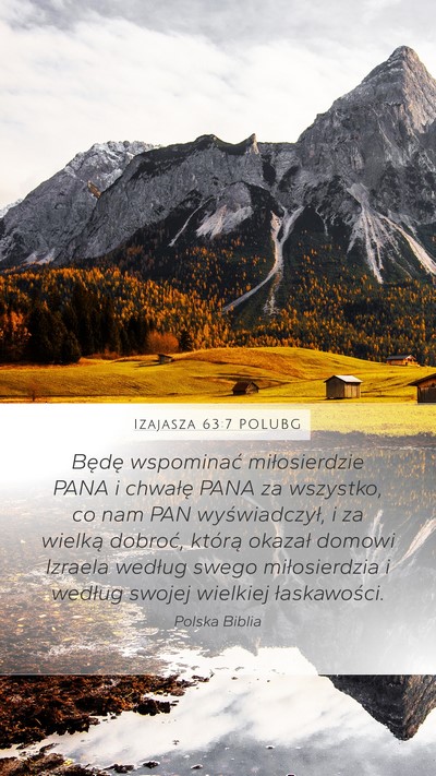 Izajasza 63:7 POLUBG Bible Verse Image