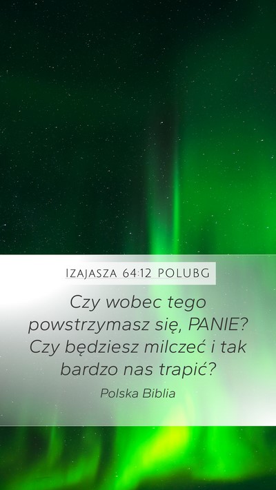 Izajasza 64:12 POLUBG Bible Verse Image